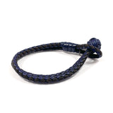 BOTTEGAVENETA bracelet Intrecciato leather Navy unisex Second hand