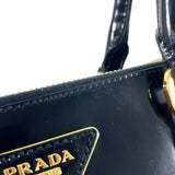 PRADA Tote Bag B2274F Galleria Tote Patent leather Black Women Second hand