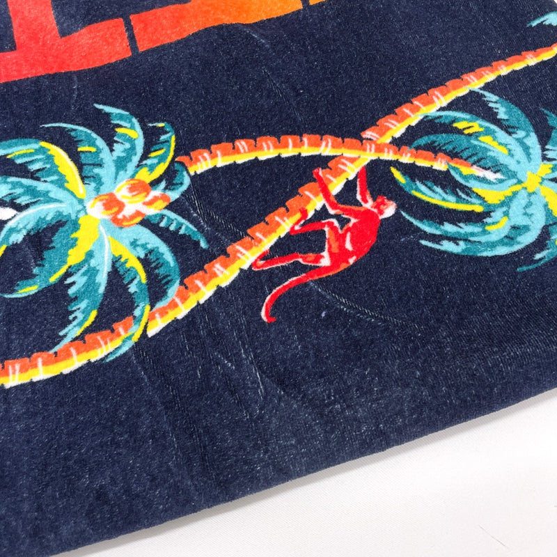 LOUIS VUITTON towel MP1980 Jungle motif beach towel bath towel cotton Navy unisex Second hand