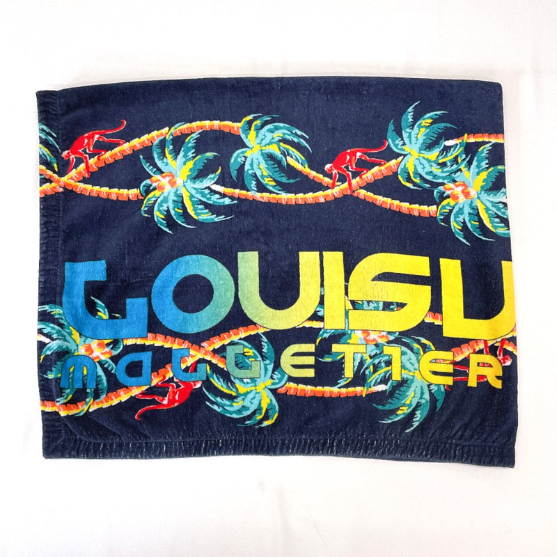 LOUIS VUITTON towel MP1980 Jungle motif beach towel bath towel cotton Navy unisex Second hand