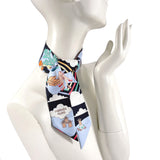 HERMES Twilly CARRES VOLANTS Flying Carre silk multicolor Women Used