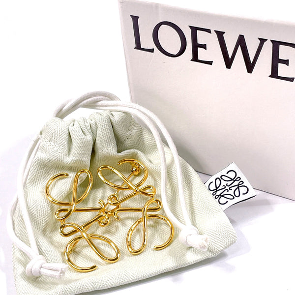 LOEWE Brooch 111.25.020 anagram metal gold unisex Used