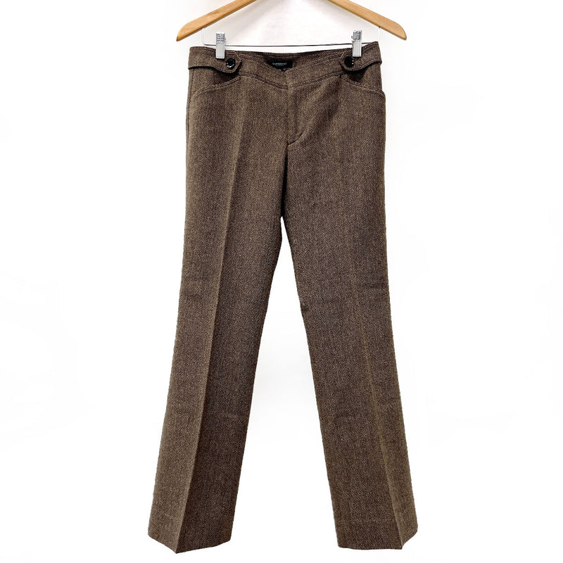 BURBERRY Pants Burberry London wool/polyester Brown Women Second