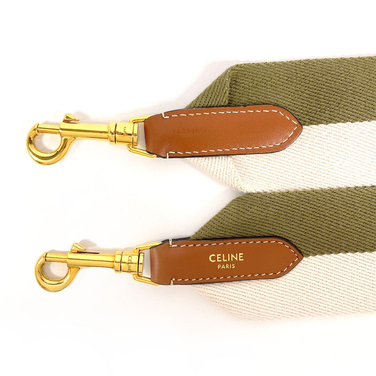CELINE Shoulder strap canvas khaki khaki Women Second hand – JP