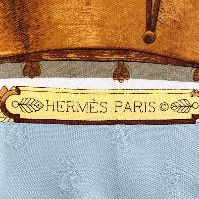 HERMES scarf Carre 90 NAPOLEON Napoleon silk blue Women Second hand