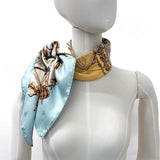 HERMES scarf Carre 90 NAPOLEON Napoleon silk blue Women Second hand