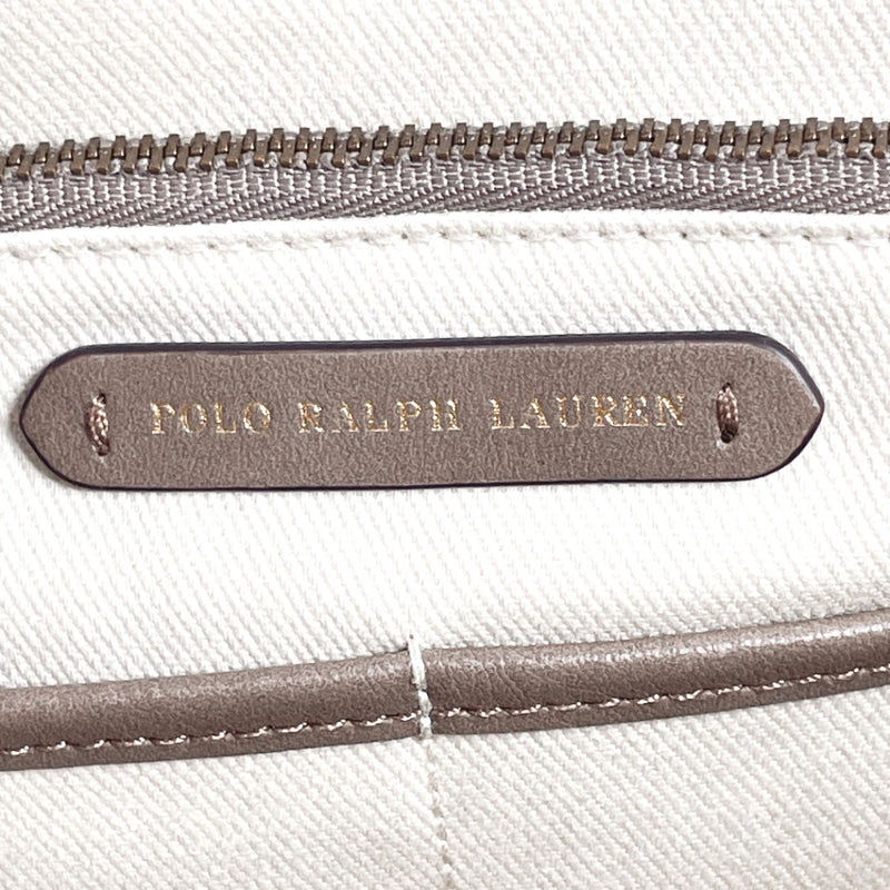 POLO RALPH LAUREN Handbag 2WAY Hobo bag Suede/leather gray Women Second hand