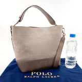 POLO RALPH LAUREN Handbag 2WAY Hobo bag Suede/leather gray Women Second hand