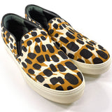 CELINE Slip-on Animal pattern Nylon/rubber Brown Brown mens Second hand