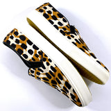 CELINE Slip-on Animal pattern Nylon/rubber Brown Brown mens Second hand