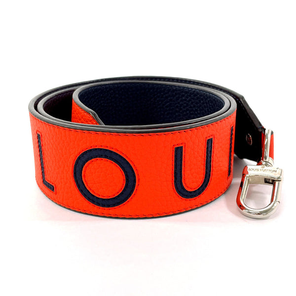 LOUIS VUITTON ストラップ オレンジ/ブラック LOUIS VUITTON Shoulder strap JO2427 Taurillon Clemence