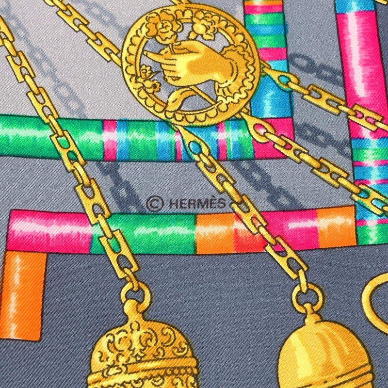 HERMES scarf Carre 90 Petite Main Seamstress silk Navy Women Second hand