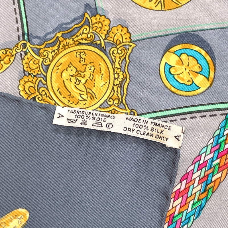 HERMES scarf Carre 90 Petite Main Seamstress silk Navy Women Second hand