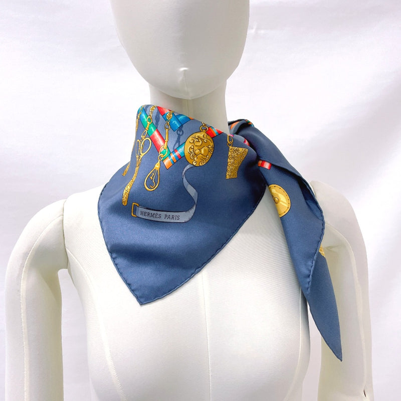 HERMES scarf Carre 90 Petite Main Seamstress silk Navy Women Second hand