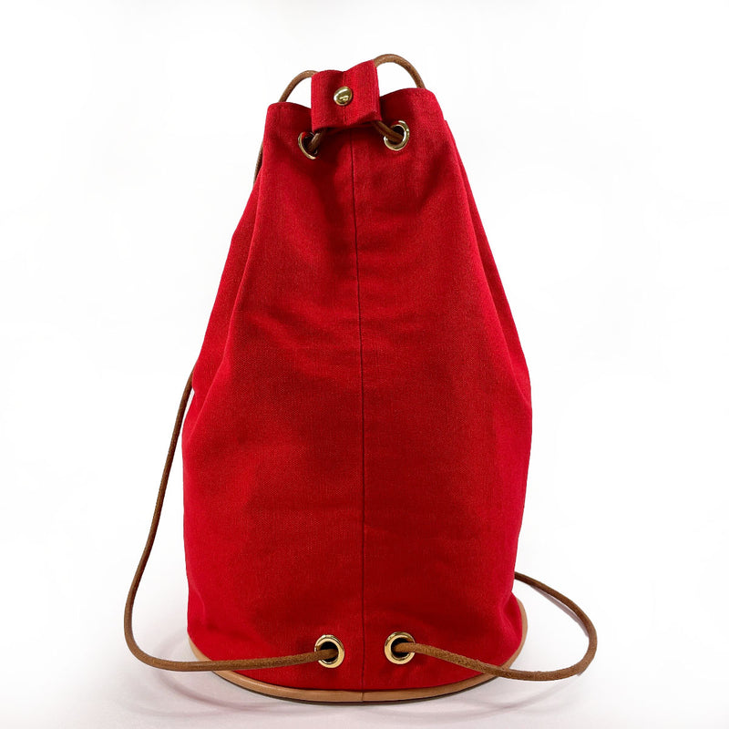 HERMES Shoulder Bag Porosion Mimill PM cotton Red Women Second hand