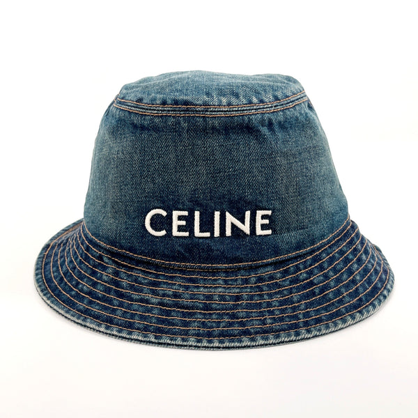 CELINE hat C454031 Bucket hat Union Wash Denim cotton/cotton blue unisex Second hand