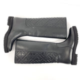 FENDI boots 8U8036 Long boots Zucca 21AW EMBOSSED FF MOTIF leather Black Women Second hand