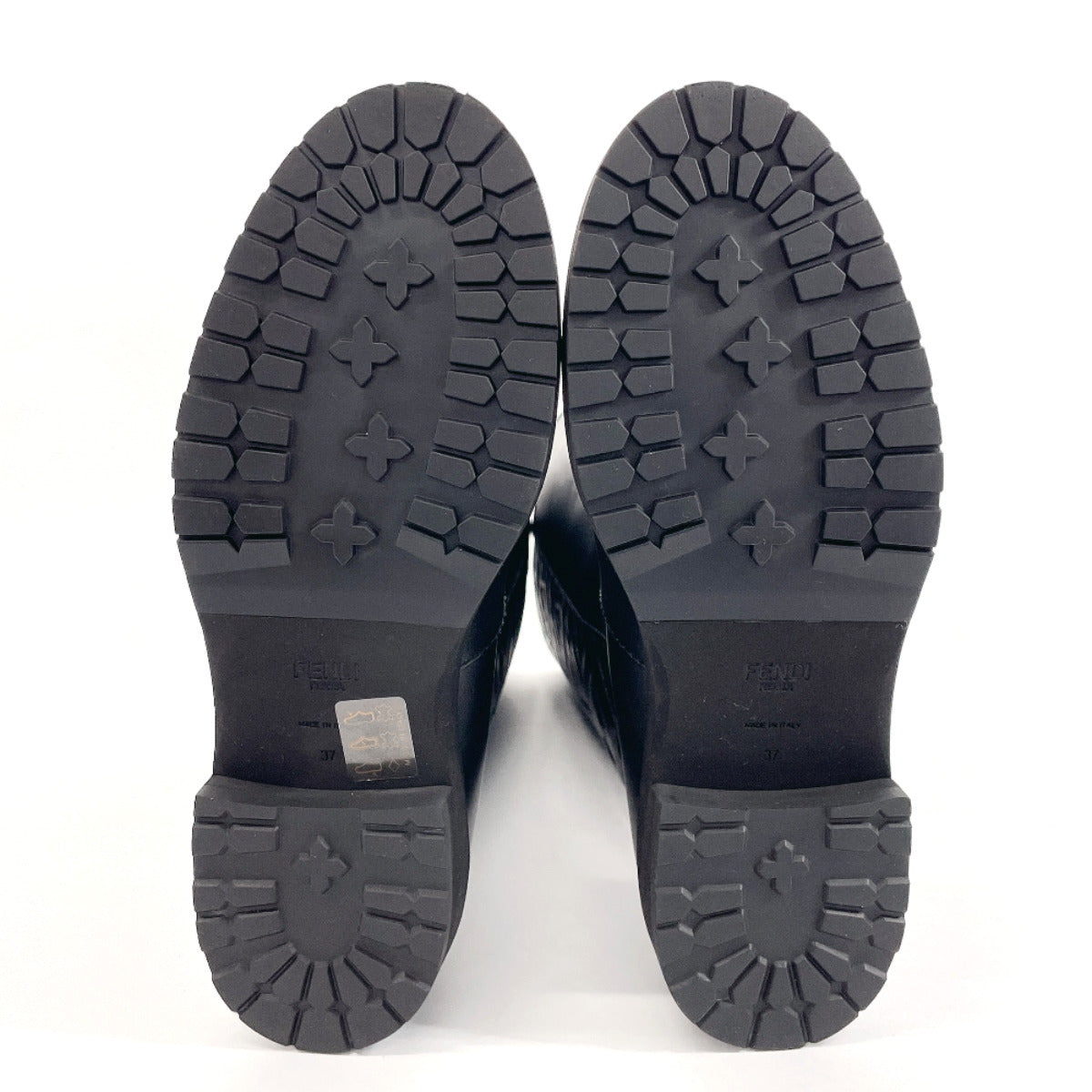 FENDI boots 8U8036 Long boots Zucca 21AW EMBOSSED FF MOTIF leather