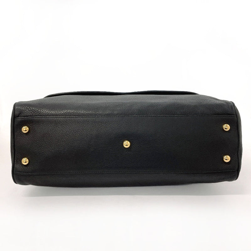 LOEWE Handbag Mini Boston Heritage leather Black Women Second hand