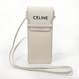 CELINE Shoulder Bag Sunglasses case logo leather white unisex Second hand