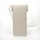 CELINE Shoulder Bag Sunglasses case logo leather white unisex Second hand