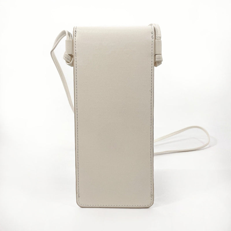 CELINE Shoulder Bag Sunglasses case logo leather white unisex Second hand