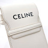 CELINE Shoulder Bag Sunglasses case logo leather white unisex Second hand