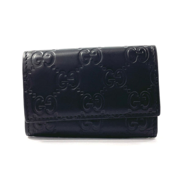 GUCCI key holder  138093 six hooks Sima leather Black mens Second hand