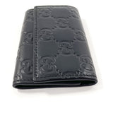 GUCCI key holder  138093 six hooks Sima leather Black mens Second hand