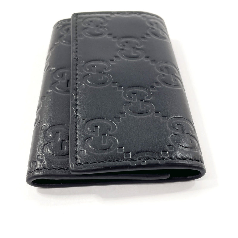 GUCCI key holder  138093 six hooks Sima leather Black mens Second hand
