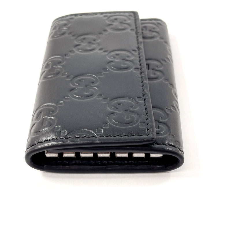 GUCCI key holder  138093 six hooks Sima leather Black mens Second hand