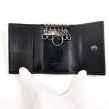 GUCCI key holder  138093 six hooks Sima leather Black mens Second hand