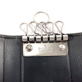 GUCCI key holder  138093 six hooks Sima leather Black mens Second hand