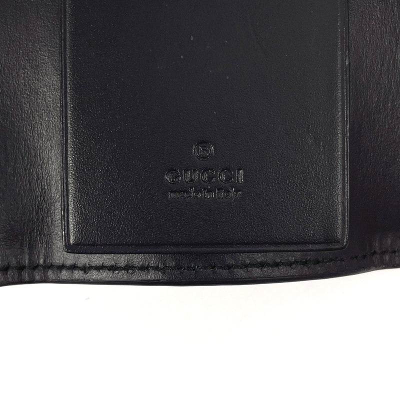 GUCCI key holder  138093 six hooks Sima leather Black mens Second hand