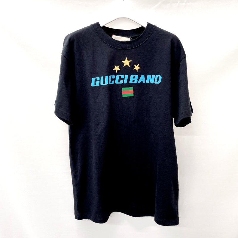 GUCCI Short sleeve T-shirt GUCCI BAND cotton Black mens New