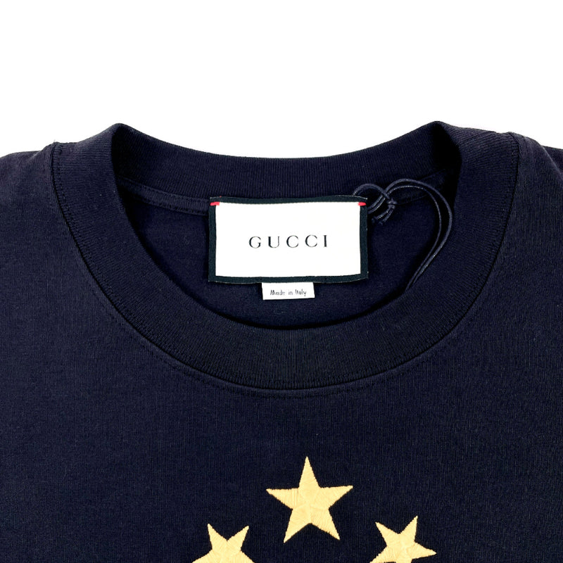 GUCCI Short sleeve T-shirt GUCCI BAND cotton Black mens New