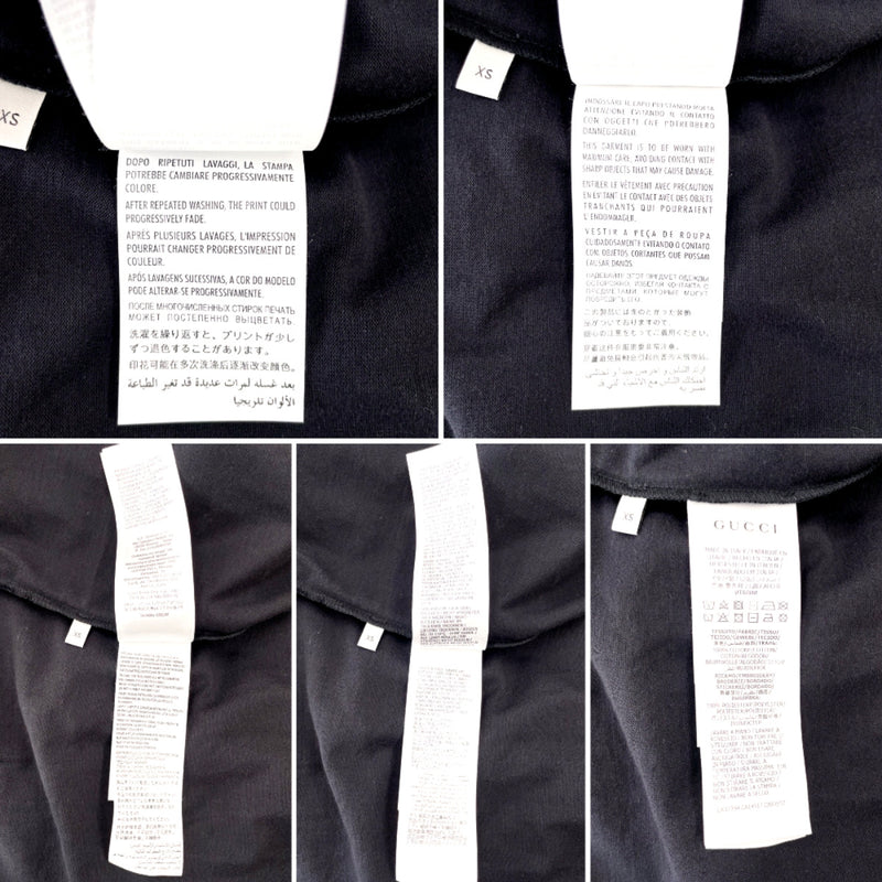 GUCCI Short sleeve T-shirt GUCCI BAND cotton Black mens New