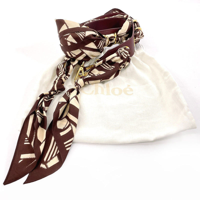 Chloe Shoulder strap leather wine-red Women Second hand