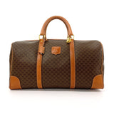 CELINE Duffle Bag Macadam PVC/leather Brown unisex Second hand