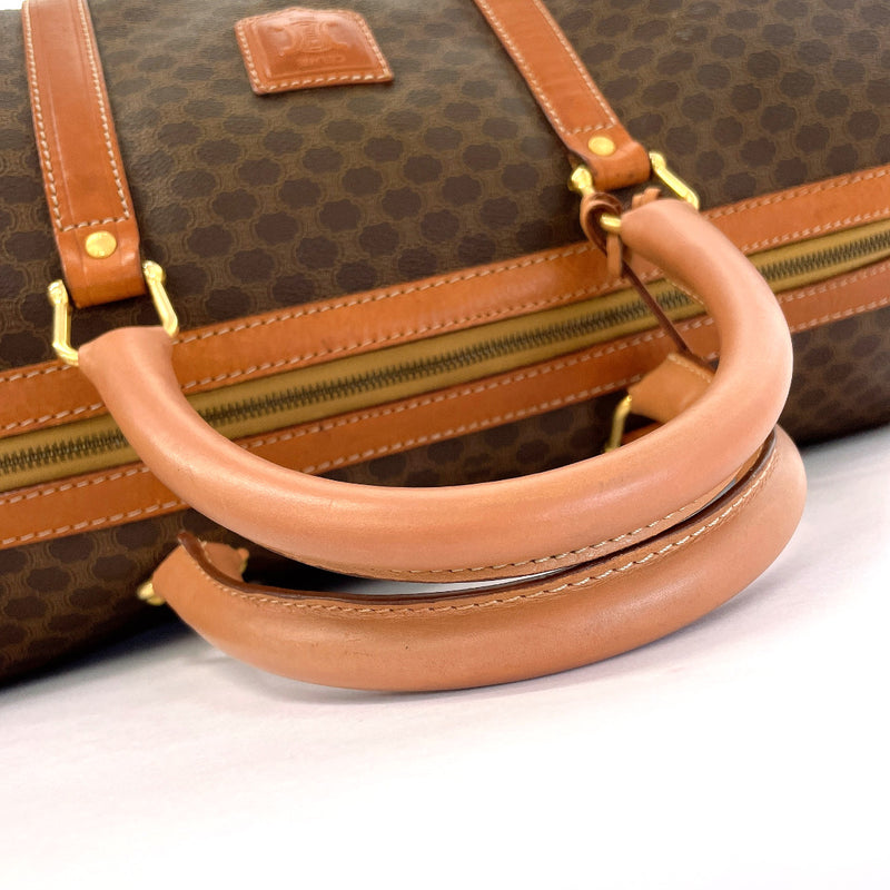 CELINE Duffle Bag Macadam PVC/leather Brown unisex Second hand