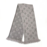 LOUIS VUITTON Scarf M74742 Escalp Logo Mania wool/silk gray gray Women Second hand
