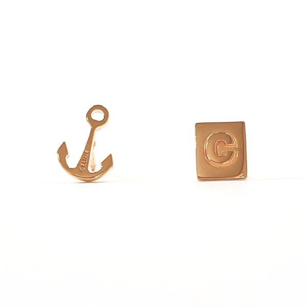CELINE earring asymmetry metal gold Women Second hand – JP-BRANDS.com