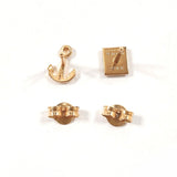 CELINE earring asymmetry metal gold Women Second hand