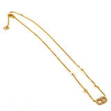 Christian Dior Necklace CLAIR D LUNE metal/Rhinestone gold Women Second hand