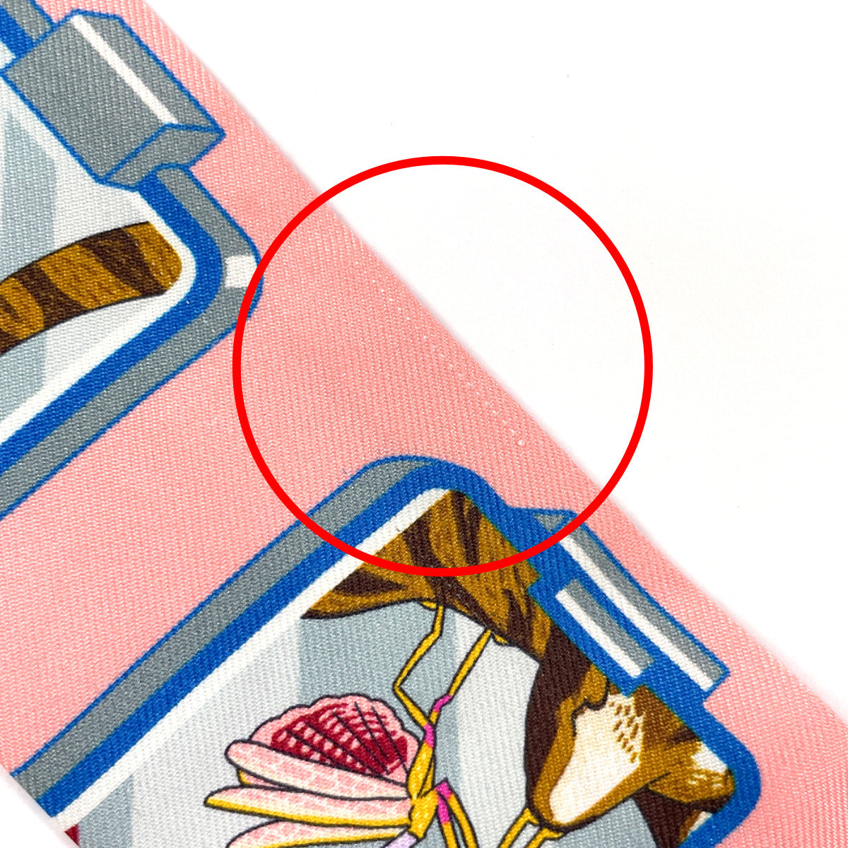 HERMES Twilly 063875S HERMES STORY silk pink pink Women Second