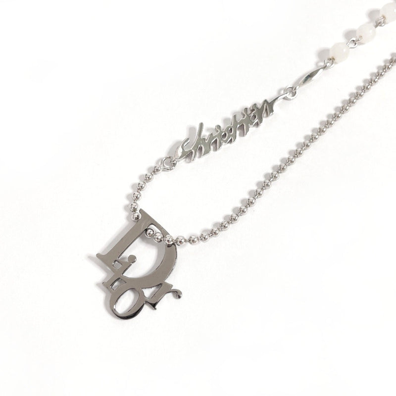 Christian Dior Necklace logo metal Silver Women Second hand