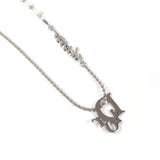 Christian Dior Necklace logo metal Silver Women Second hand