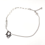 Christian Dior Necklace logo metal Silver Women Second hand