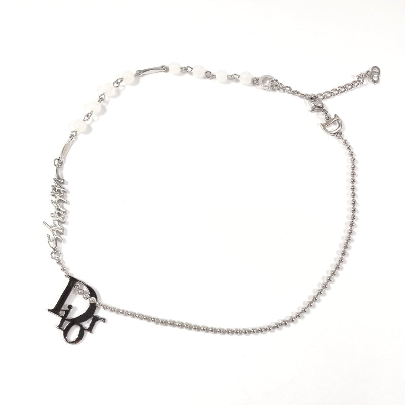 Christian Dior Necklace logo metal Silver Women Second hand