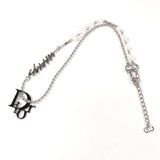 Christian Dior Necklace logo metal Silver Women Second hand